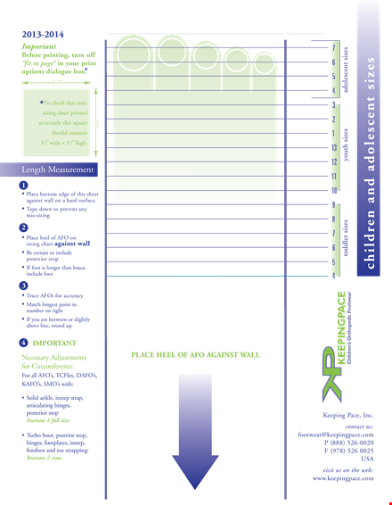 free printable shoe size chart: compare, measure, and find the perfect size template