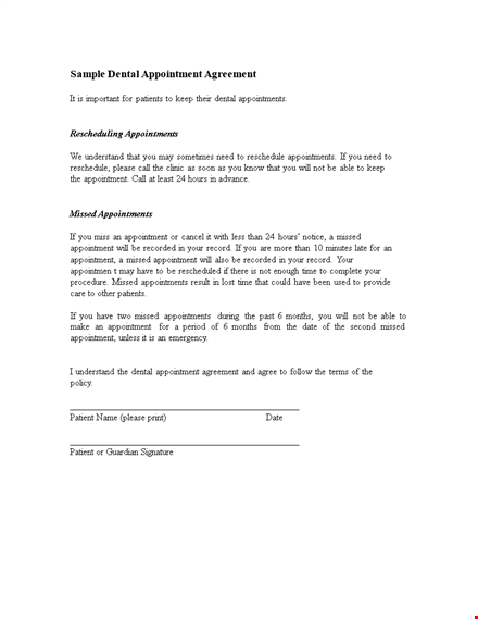reschedule dental appointment letter example template
