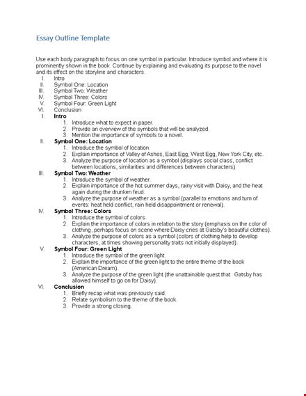 organize your ideas with our essay outline template | get started on your writing journey today template