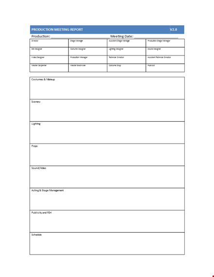 production meeting template