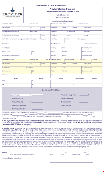 personal loan agreement between friends template