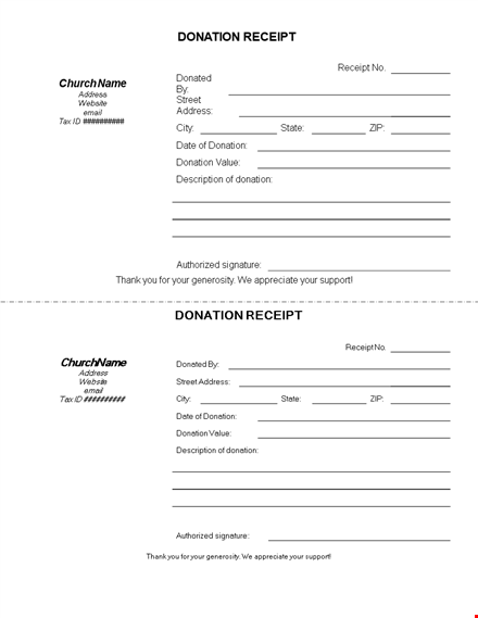 donation receipt template - create professional receipts | our address | easily track donations template