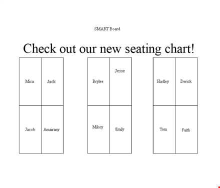 smart seating chart template - check out the board for an easy seating arrangement template