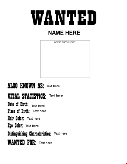 create an arresting impression with our old west most wanted poster templates template