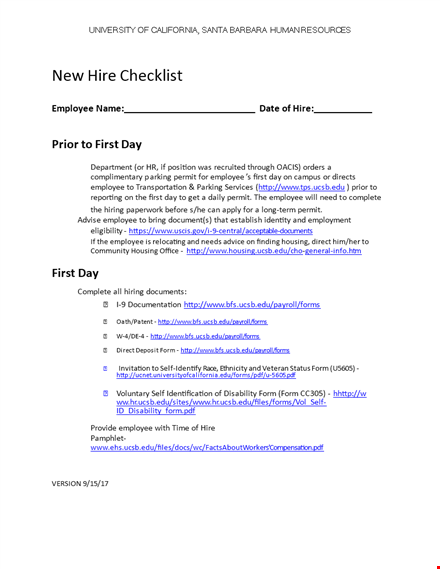 streamline your onboarding with our new hire checklist template