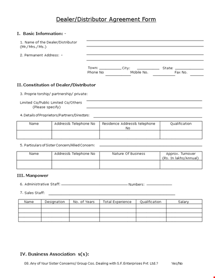distribution agreement template | customize for your company template