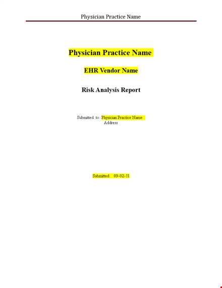 risk analysis template - simplify your risk analysis process template