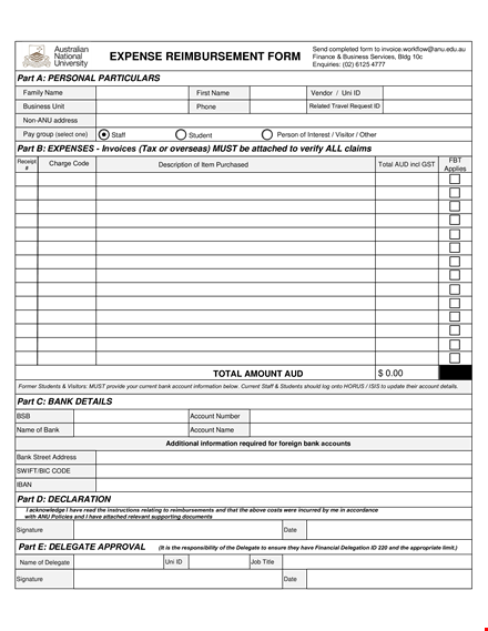 easy reimbursement with our online reimbursement form template