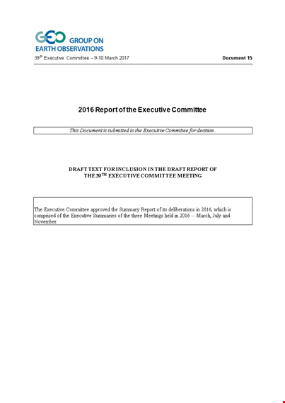 executive committee template