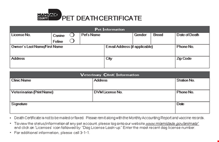 get your death certificate template and obtain your death information and license template