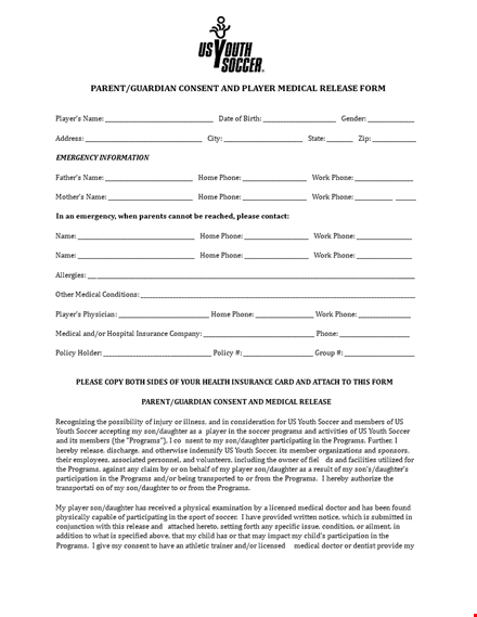 download medical release form for your daughter's phone programs template