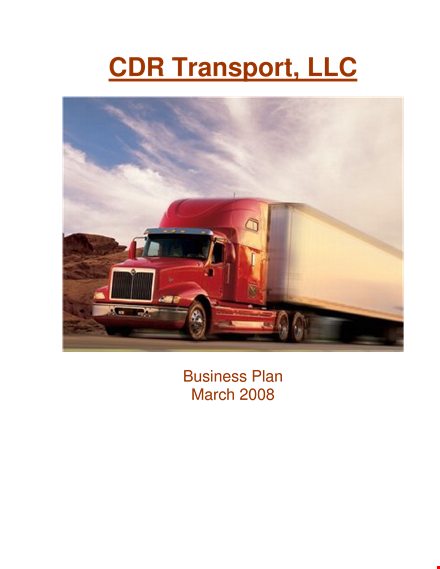 trucking company business plan hmqbimaeh template