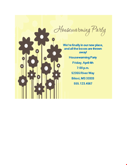 customize your housewarming invitation with our stylish template | party invites template