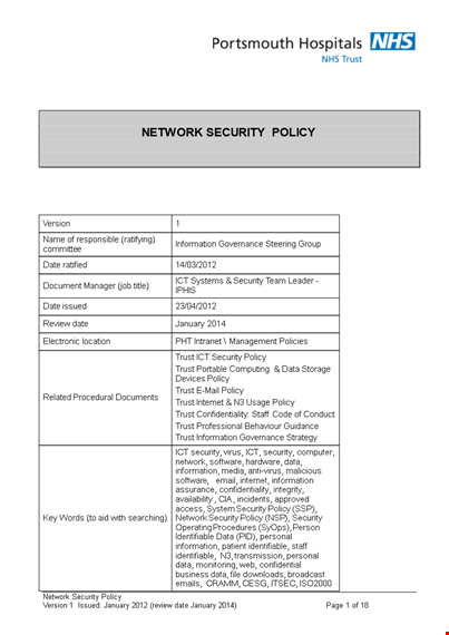 enhance network trust with our comprehensive security policy template