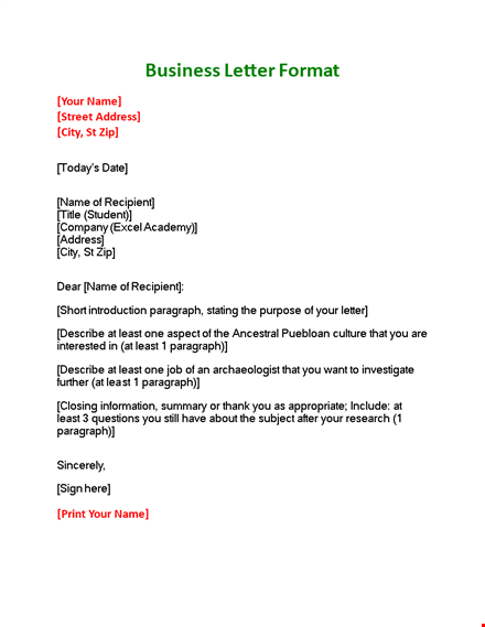 proper formal business letter format | tips and examples to write an effective letter template
