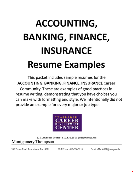 finance job resume - university of chester template