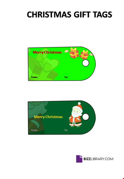 christmas gift tag templates template