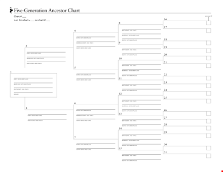 family tree generation chart template
