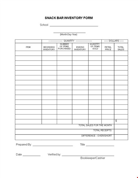 daily bar template