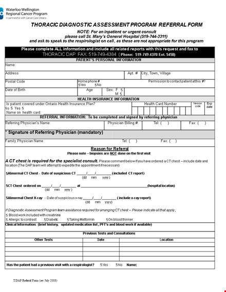 referral form template - easily capture and share information | chest template