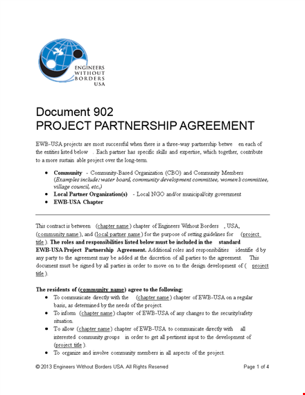 create a sustainable partnership with our partnership agreement template template