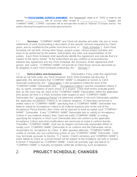 editable service agreement template for company and client parties template