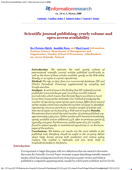scientific journal paper template template