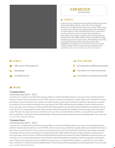 simple resume template us letter template