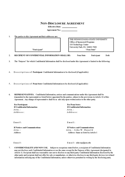 confidentiality agreement template for parties: protecting information template