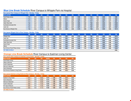 daily break schedule template for campus | river template