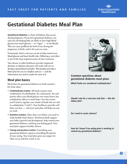 diabetic meal plan template template
