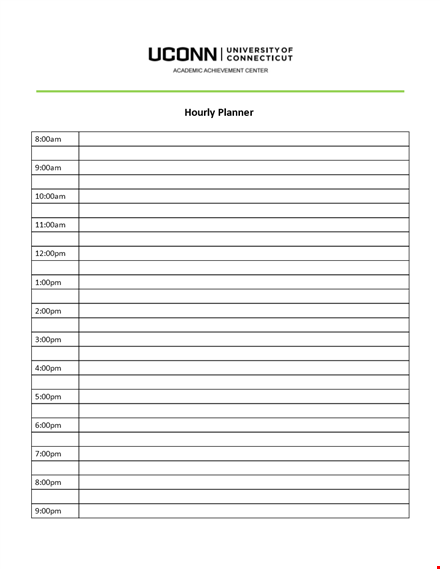 free printable hourly planner template - download and organize your daily schedule template