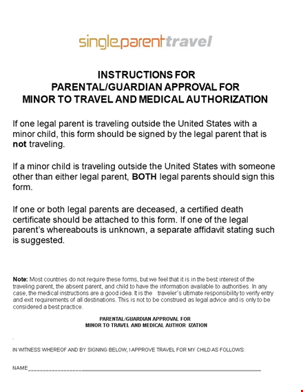 protect your child's health during travel with a medical consent form for minors template