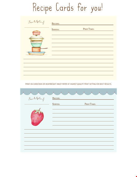 cookbook template - create amazing kitchen recipes template