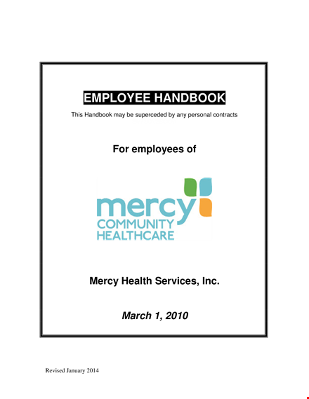 simple employee handbook sample template