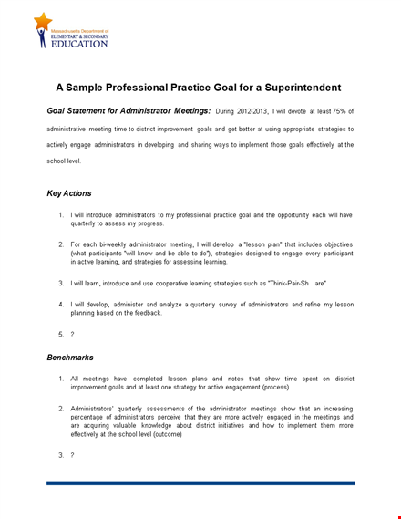 smart goals example and practices for productive meetings template