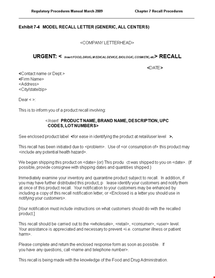 patient recall letter template template