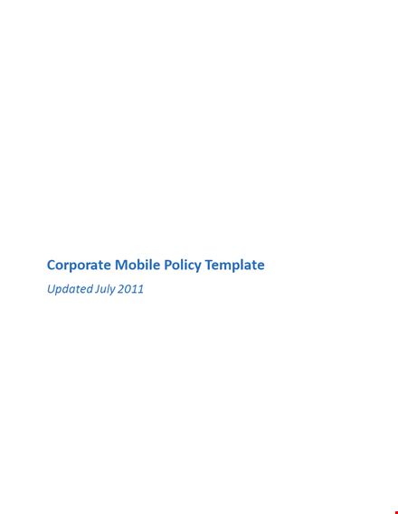 create an effective company cell phone policy with our template template