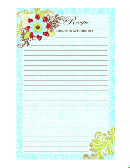 create your own cookbook - customizable templates template