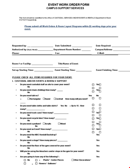 example format template for events work order form xpvkrun template