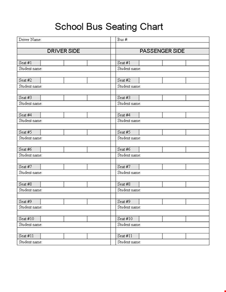 seating chart template - organize your classroom with ease template