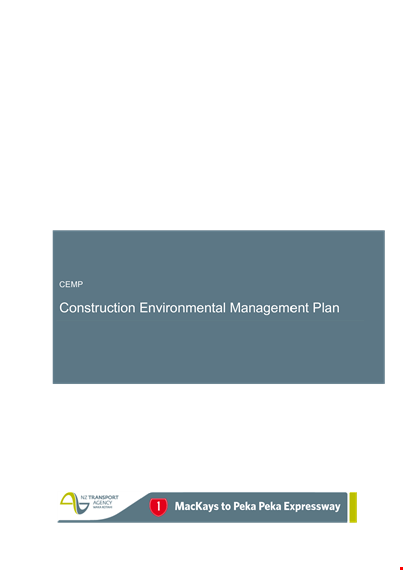 construction environmental management planners template