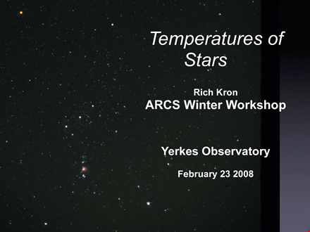 star color temperature chart template