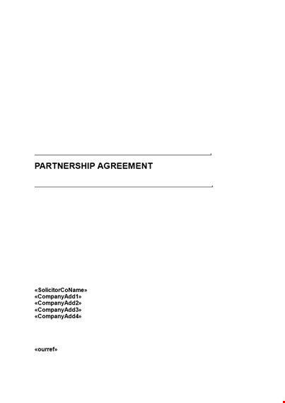 partnership agreement template - create a strong partnership template