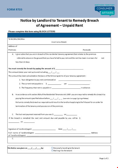 late rent notice template - easily notify your tenant and protect your rights template