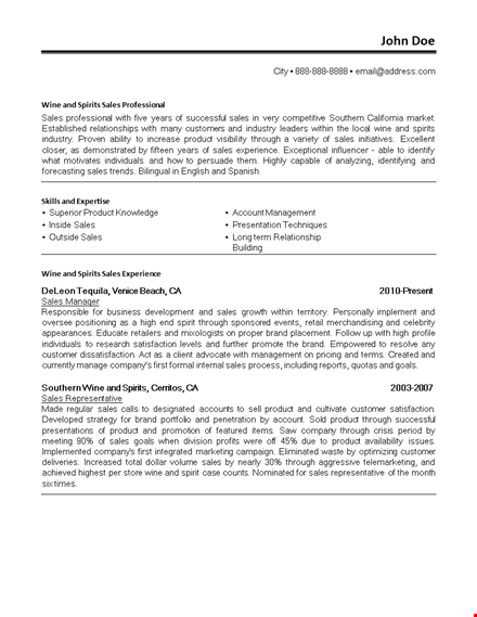 corporate sales executive resume - marketing company sales product through template