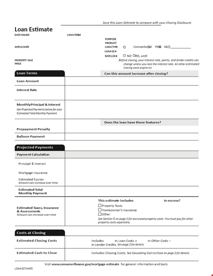 free property estimate template - simplify your interest template