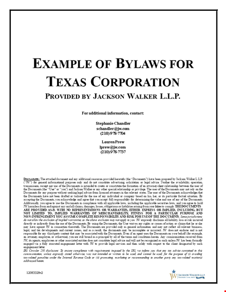 corporate bylaws: guide for meetings, board of directors, & corporation template