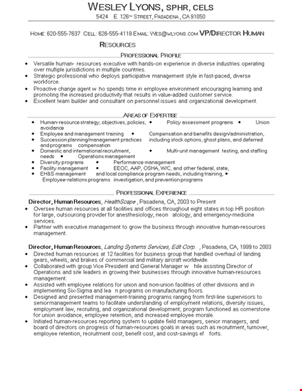 hr director template