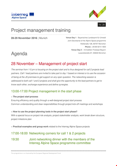 project management agenda - effective project management for all your projects template